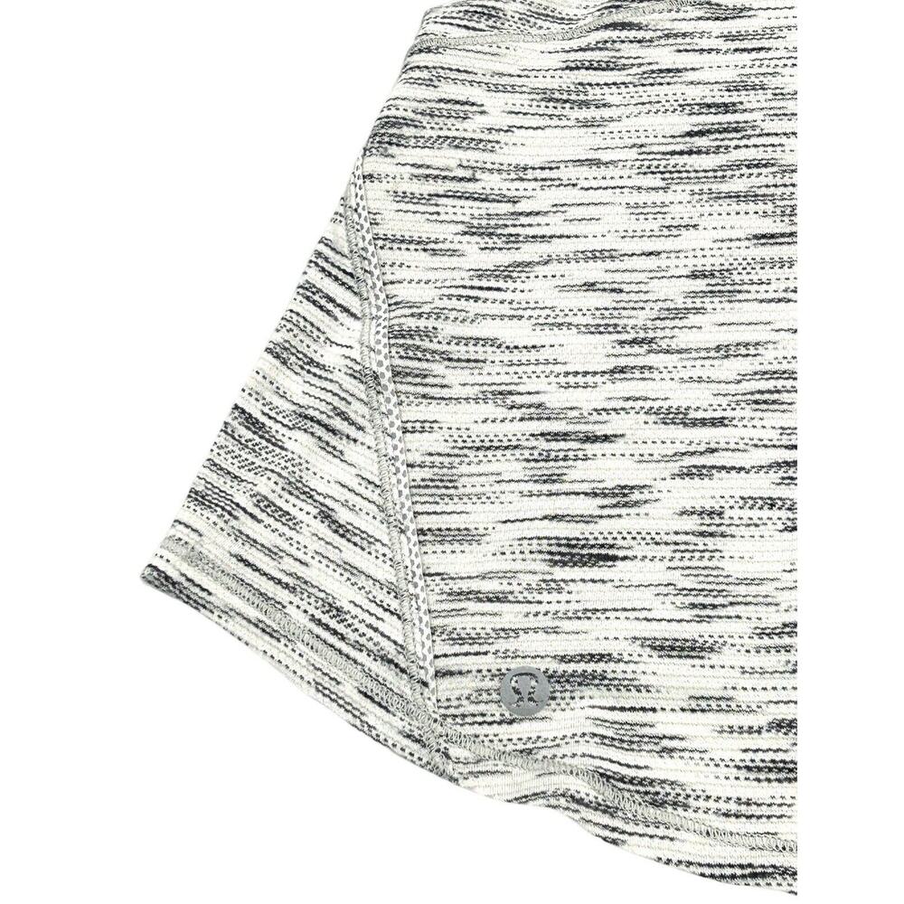 Lululemon Squad Goals Tank Top Womens Size 2 Black & White Space Dye Light Luon - Picture 6 of 6